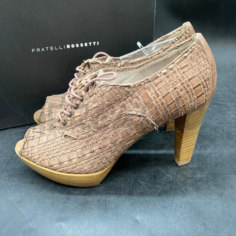 SCARPE TACCHI F.LLI ROSSETTI SCATOLA CIPRIA PELLE INTRECCIATA | Mercatino dell'Usato Roma eur 3