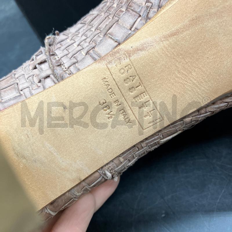 SCARPE TACCHI F.LLI ROSSETTI SCATOLA CIPRIA PELLE INTRECCIATA | Mercatino dell'Usato Roma eur 5