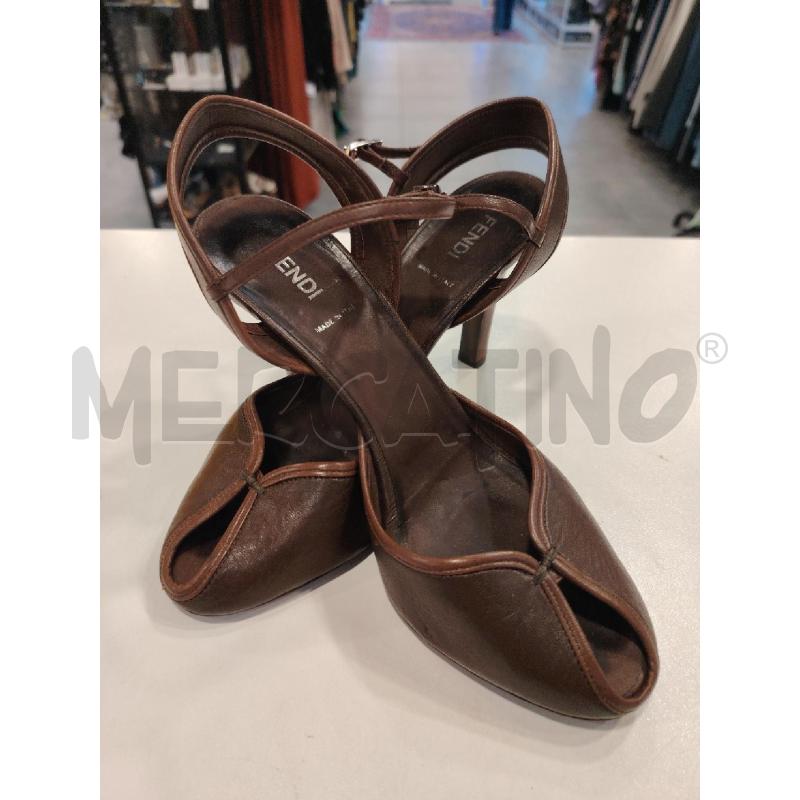 SCARPE TACCHI FENDI MARR PELLE APERTE DAVANTI  | Mercatino dell'Usato Roma eur 1