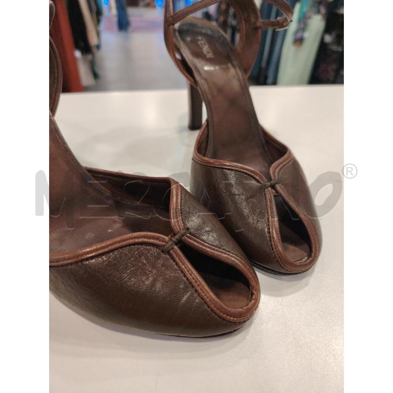 SCARPE TACCHI FENDI MARR PELLE APERTE DAVANTI  | Mercatino dell'Usato Roma eur 4