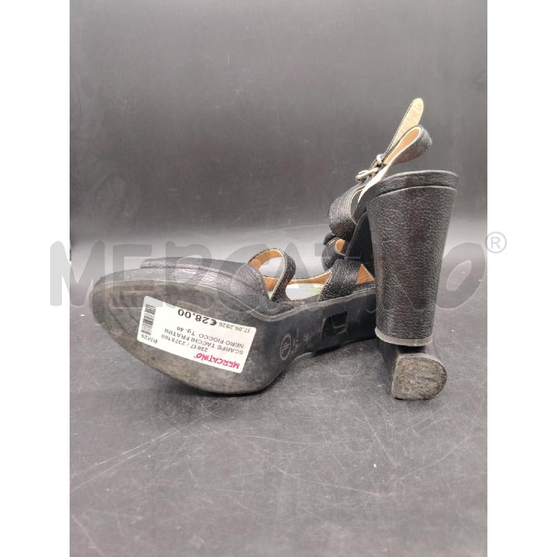 SCARPE TACCHI FRATINI NERO FIOCCO | Mercatino dell'Usato Roma eur 3