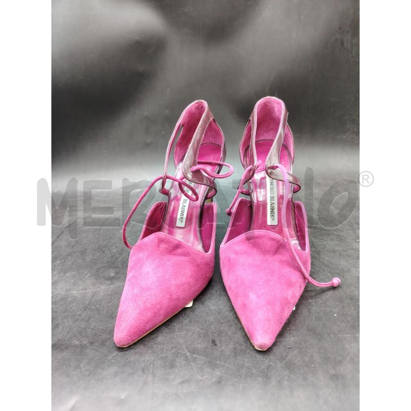 SCARPE TACCHI MANOLO BLAHNIK FUCSIA VIO PUNTA | Mercatino dell'Usato Roma eur 1