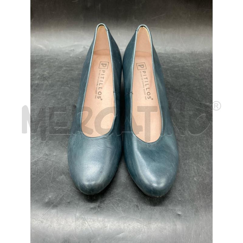 SCARPE TACCHI PITILLOS PETROLIO  | Mercatino dell'Usato Roma eur 2