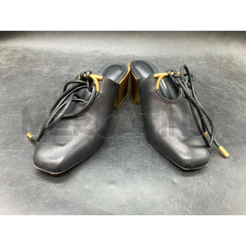 SCARPE TACCHI SALVATORE FERRAGAMO NERO TACCO DOR | Mercatino dell'Usato Roma eur 1