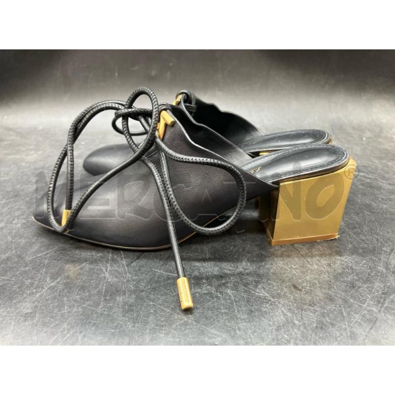 SCARPE TACCHI SALVATORE FERRAGAMO NERO TACCO DOR | Mercatino dell'Usato Roma eur 3