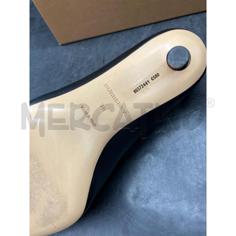 SCARPE TACCHI SCATO BURBERRY NERE PUNQUA QUADRATA CUCIT | Mercatino dell'Usato Roma eur 5