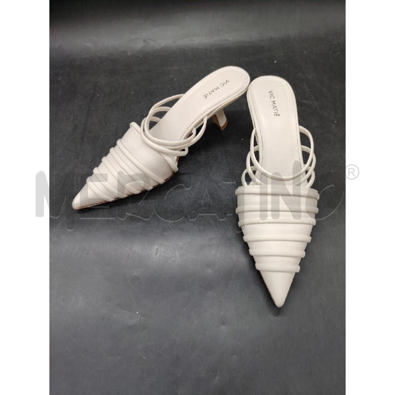 SCARPE TACCHI VIC MATIE PANNA PUNTA STRISCE  | Mercatino dell'Usato Roma eur 1
