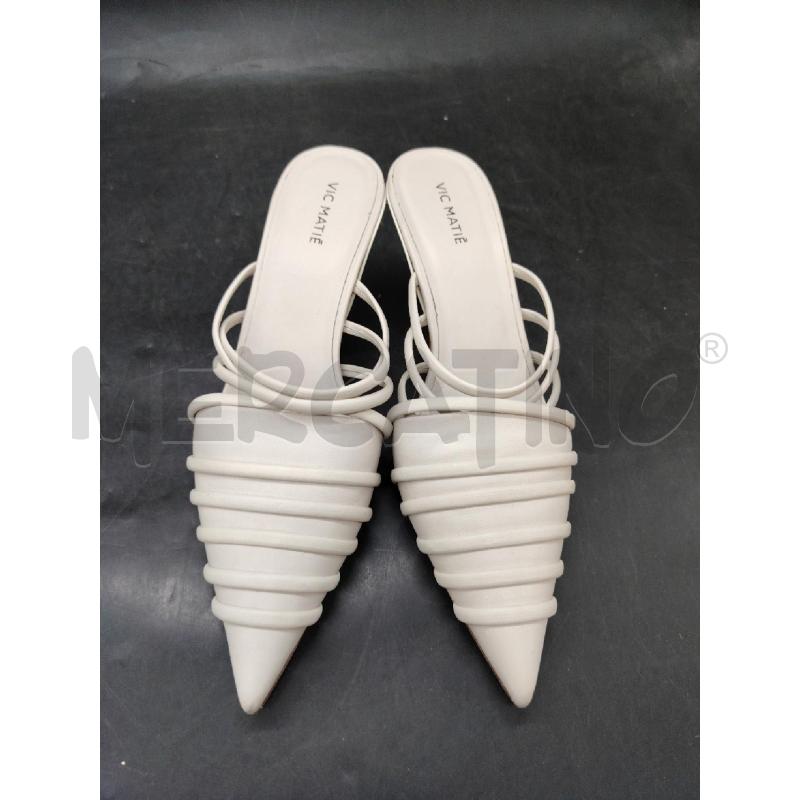 SCARPE TACCHI VIC MATIE PANNA PUNTA STRISCE  | Mercatino dell'Usato Roma eur 2