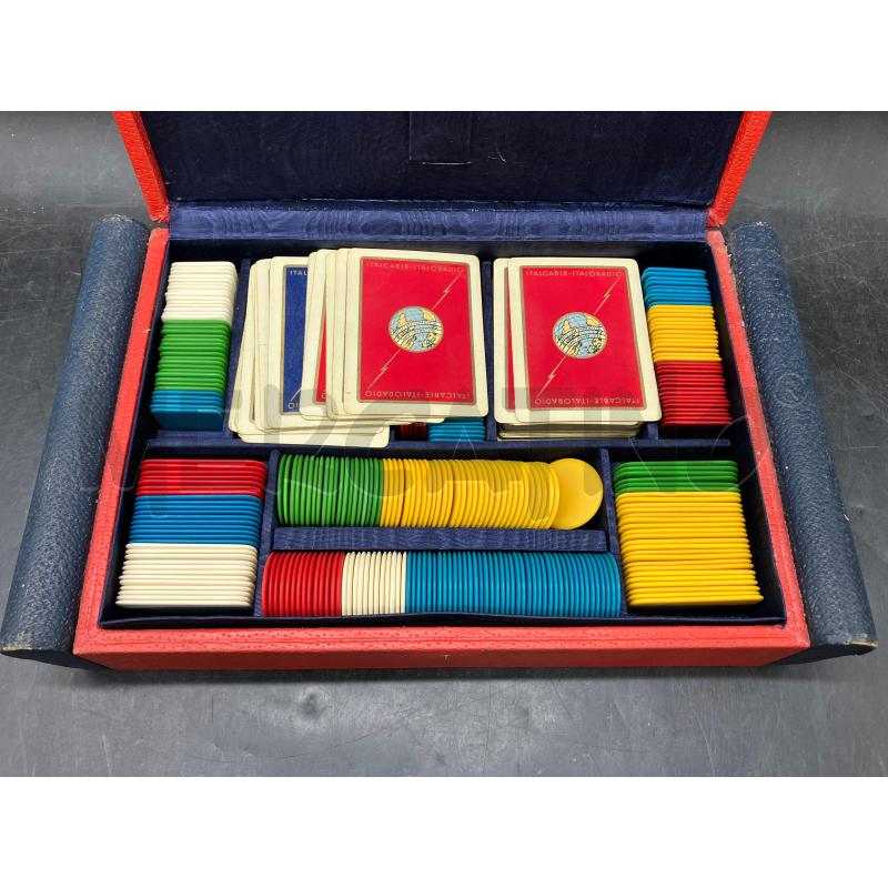 SCATOLA CARTE E FICHES ITALCABLE ITALORADIO | Mercatino dell'Usato Roma eur 2