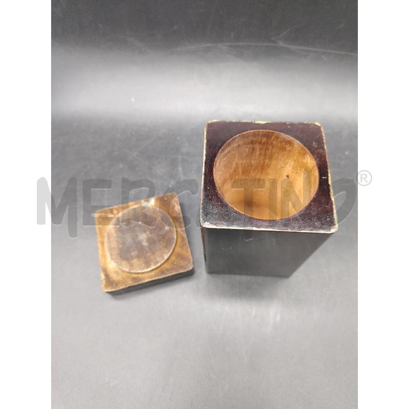 SCATOLA LEGNO QUADRATA  | Mercatino dell'Usato Roma eur 3