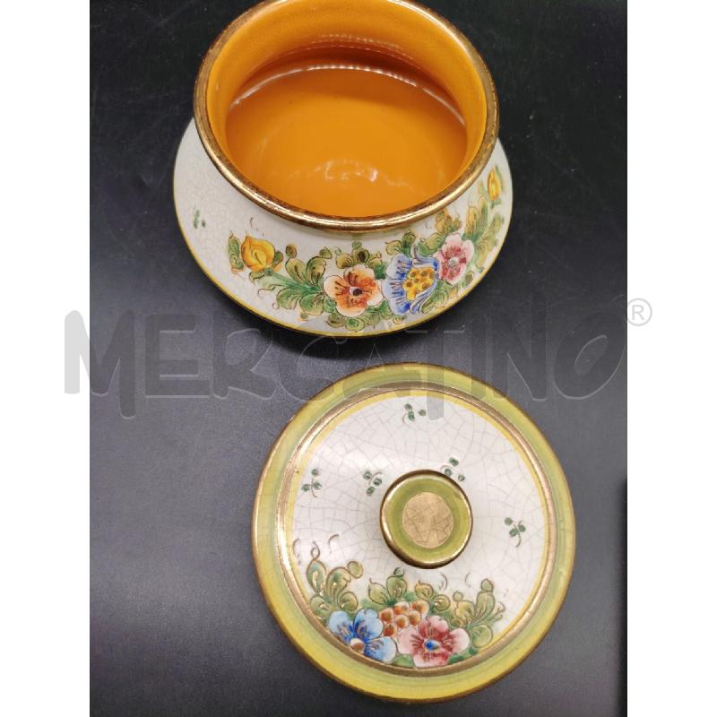 SCATOLA  GIALLETTI DERUTA CRAQUELE DA RIV | Mercatino dell'Usato Roma eur 2