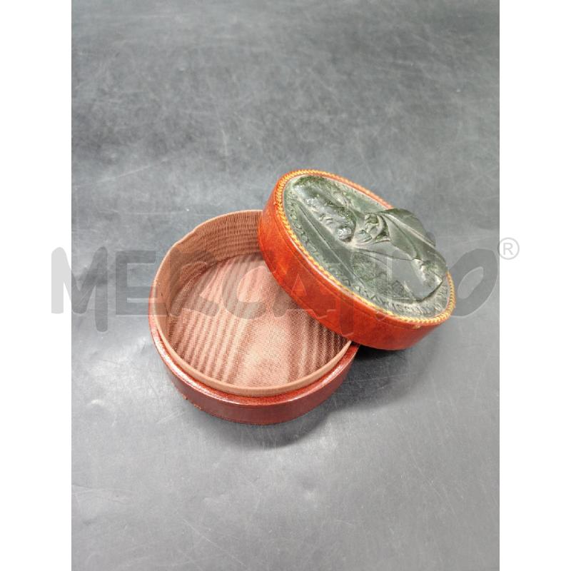 SCATOLA  PELLE TONDA PLACCA MET | Mercatino dell'Usato Roma eur 3