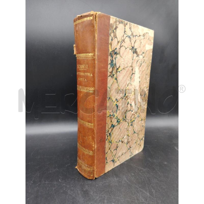 SCHOELL LETTERATURA GRECA 1827 VOL 1 | Mercatino dell'Usato Roma eur 1