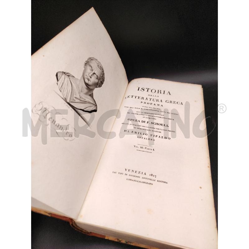 SCHOELL LETTERATURA GRECA 1827 VOL 3 | Mercatino dell'Usato Roma eur 3
