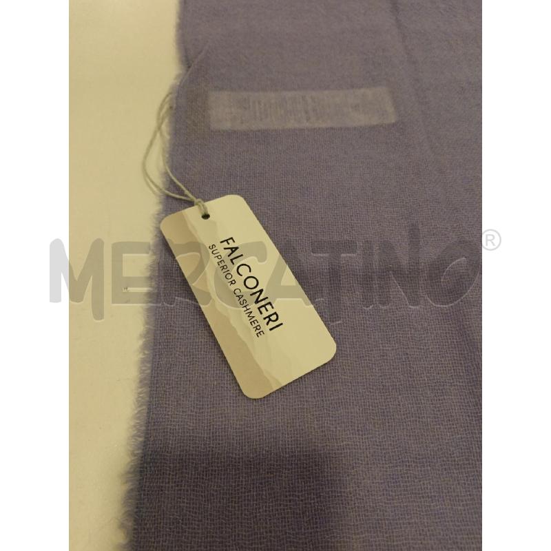 SCIARPA FALCONERI SUPERIOR CASHMERE LILLA ETICHETTA | Mercatino dell'Usato Roma eur 2
