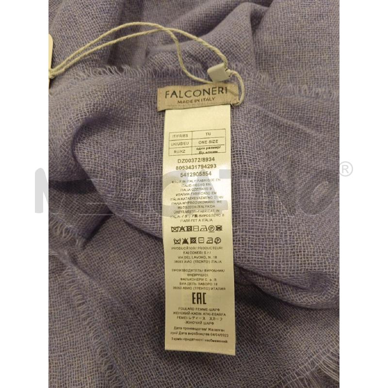 SCIARPA FALCONERI SUPERIOR CASHMERE LILLA ETICHETTA | Mercatino dell'Usato Roma eur 4