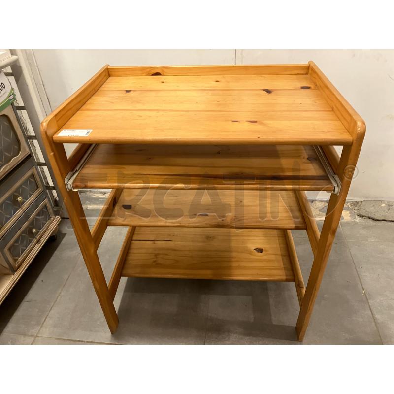 SCRITTOIO PORTA PC PINO | Mercatino dell'Usato Roma eur 1