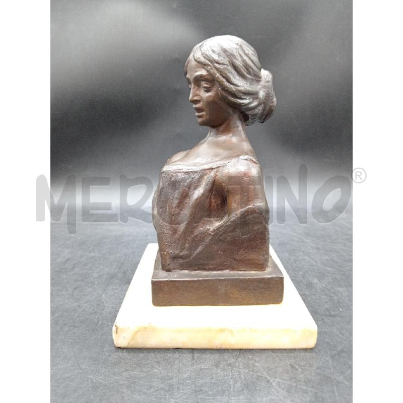 SCULTURA BRONZO BASE MARMO DONNA  | Mercatino dell'Usato Roma eur 2