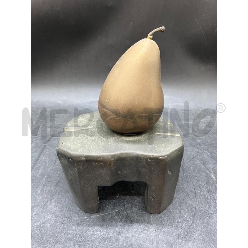 SCULTURA BRONZO PERA A FIRMA POZZATI | Mercatino dell'Usato Roma eur 1