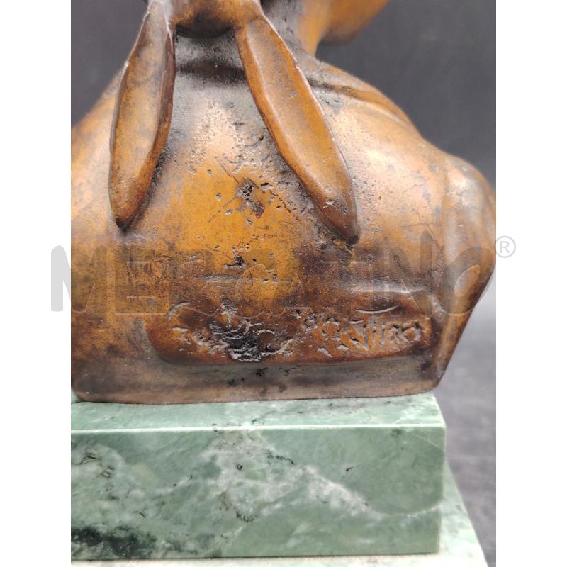 SCULTURA FANCIULLA BASE MARMO DE MARTINO | Mercatino dell'Usato Roma eur 4