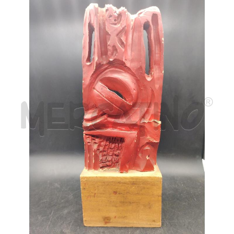 SCULTURA GESSO ROSSO A FIRMA PERSICO | Mercatino dell'Usato Roma eur 1