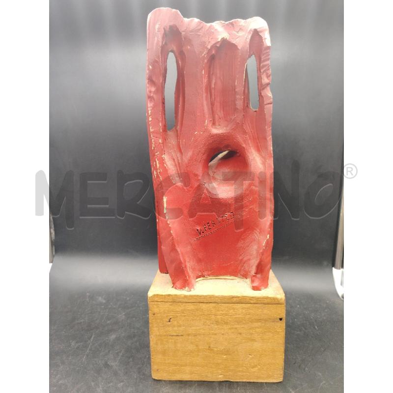 SCULTURA GESSO ROSSO A FIRMA PERSICO | Mercatino dell'Usato Roma eur 3