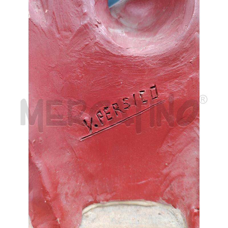 SCULTURA GESSO ROSSO A FIRMA PERSICO | Mercatino dell'Usato Roma eur 4