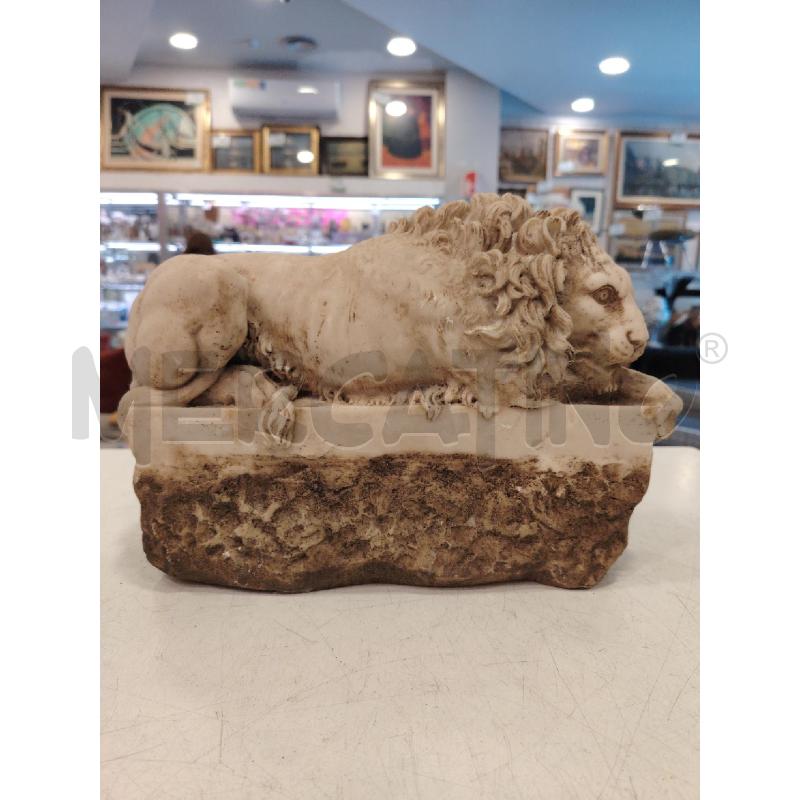 SCULTURA LEONE POLVERE DI MARMO | Mercatino dell'Usato Roma eur 1