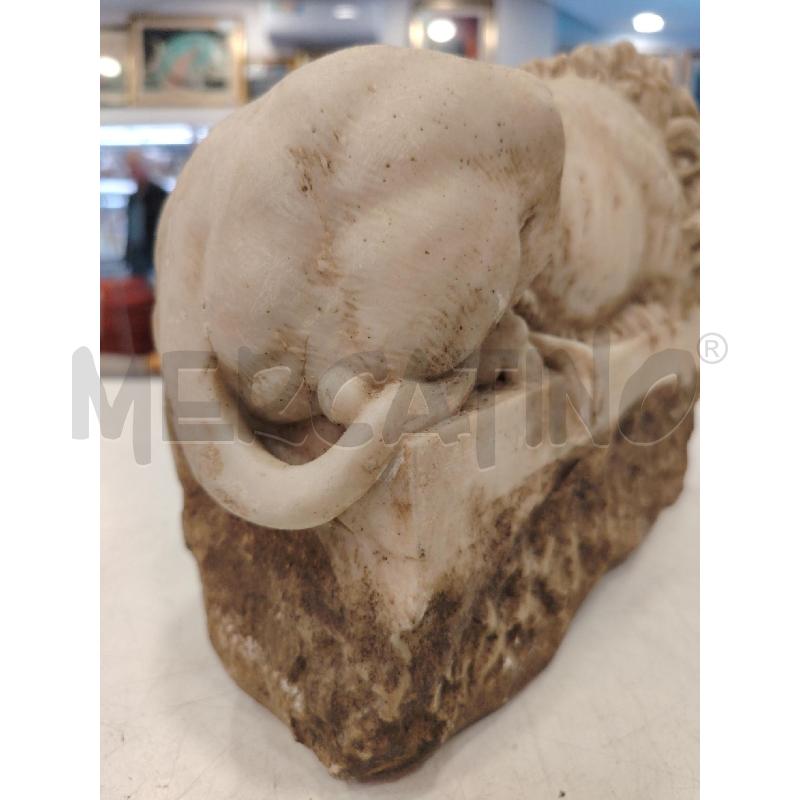 SCULTURA LEONE POLVERE DI MARMO | Mercatino dell'Usato Roma eur 3