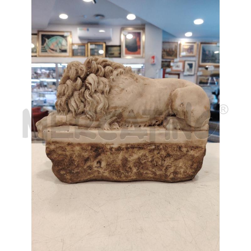 SCULTURA LEONE POLVERE DI MARMO | Mercatino dell'Usato Roma eur 4
