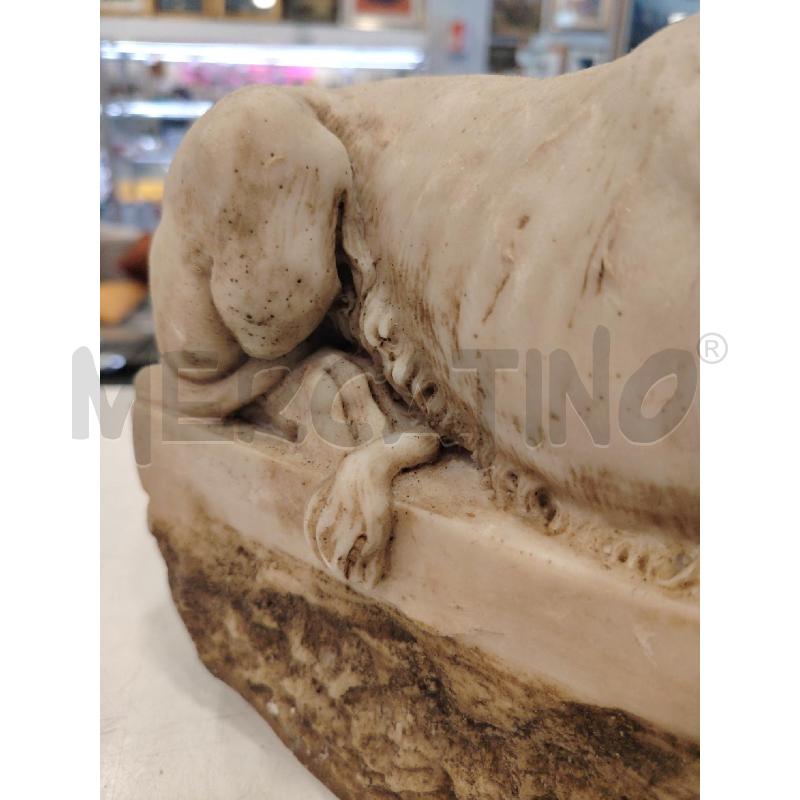 SCULTURA LEONE POLVERE DI MARMO | Mercatino dell'Usato Roma eur 5