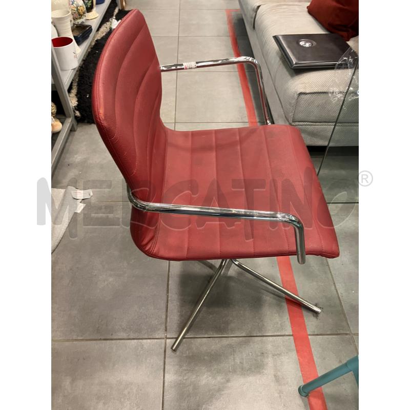 SEDIA DIEMME MISS PELLE ROSSA GIREVOLE | Mercatino dell'Usato Roma eur 2