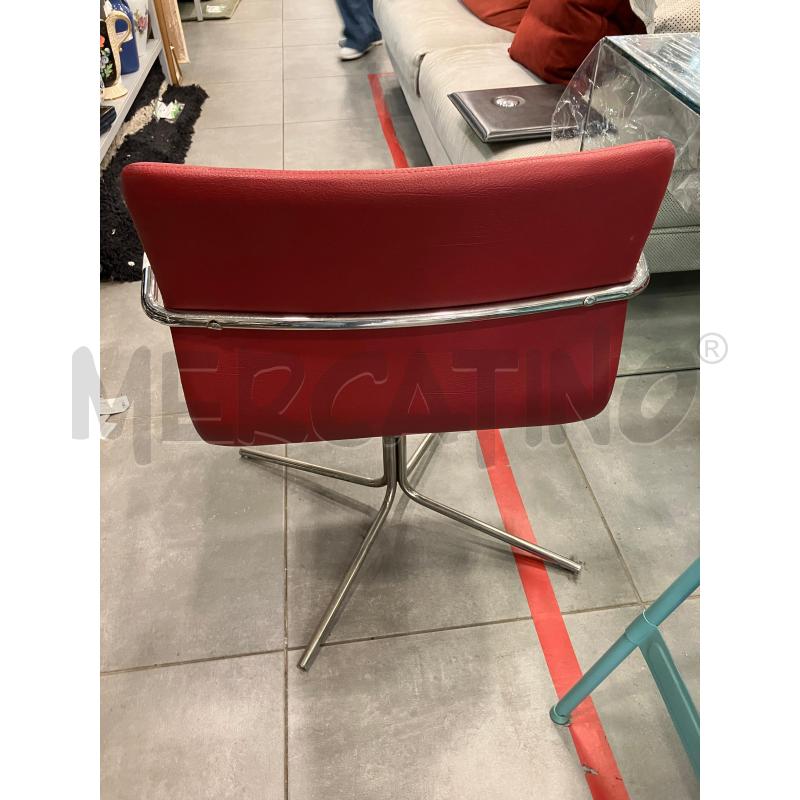 SEDIA DIEMME MISS PELLE ROSSA GIREVOLE | Mercatino dell'Usato Roma eur 3