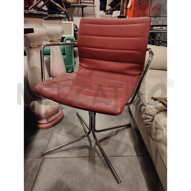 SEDIA DIEMME MISS PELLE ROSSA GIREVOLE | Mercatino dell'Usato Roma eur 1