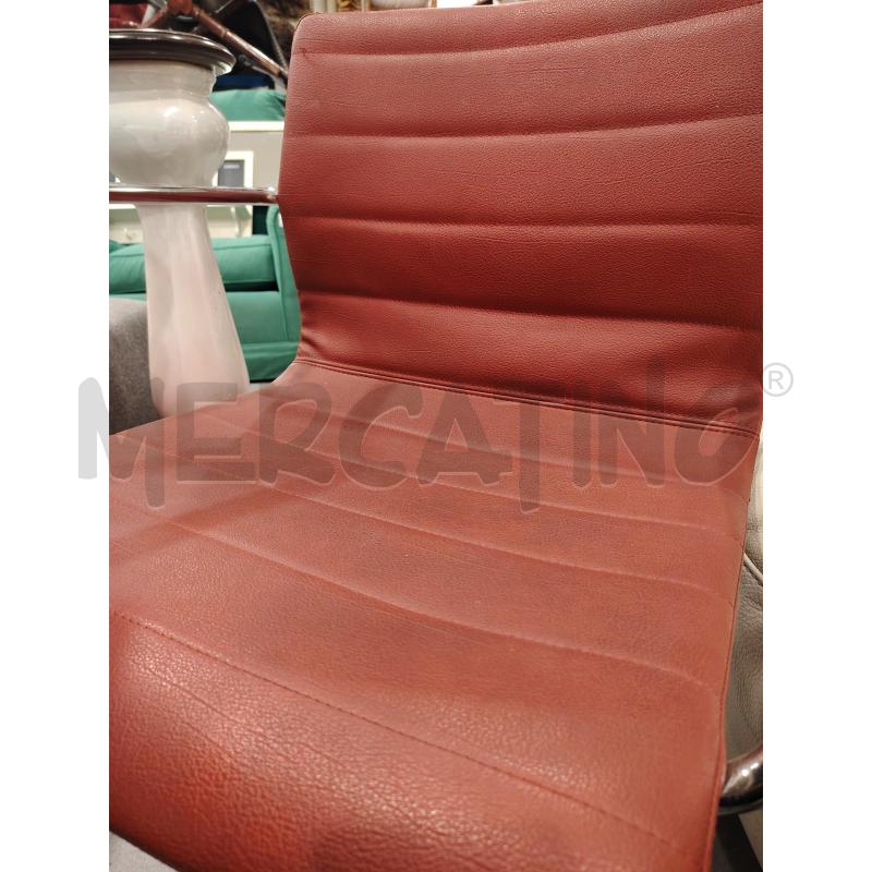 SEDIA DIEMME MISS PELLE ROSSA GIREVOLE | Mercatino dell'Usato Roma eur 3