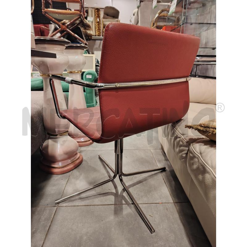 SEDIA DIEMME MISS PELLE ROSSA GIREVOLE | Mercatino dell'Usato Roma eur 5