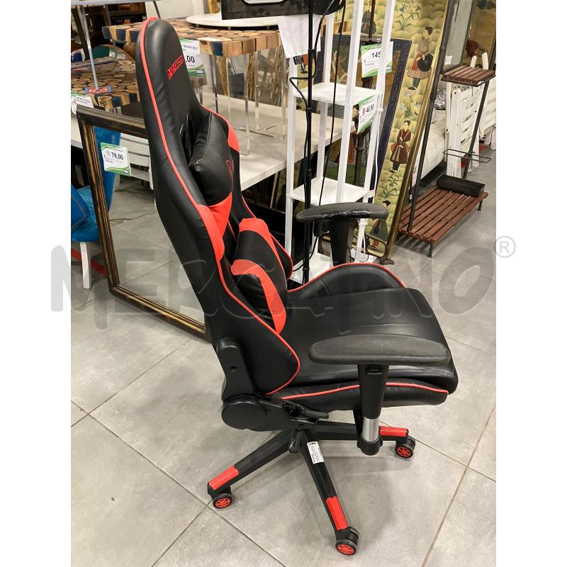 SEDIA GAMING MOMO DESIGN ROSSA NERA | Mercatino dell'Usato Roma eur 3