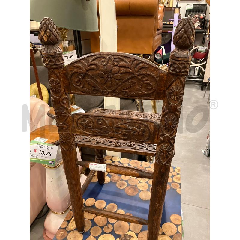 SEDIA LEGNO INTAGLIATA  | Mercatino dell'Usato Roma eur 3