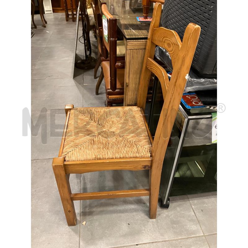 SEDIA LEGNO S/PAGLIA | Mercatino dell'Usato Roma eur 2