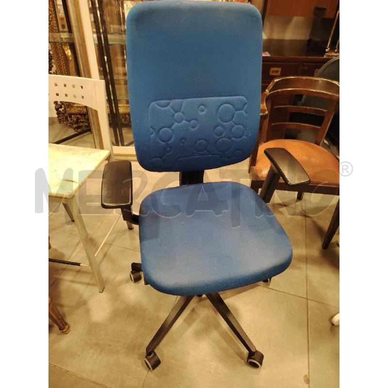 SEDIA UFFICIO BLU GIREVOLE  | Mercatino dell'Usato Roma eur 1