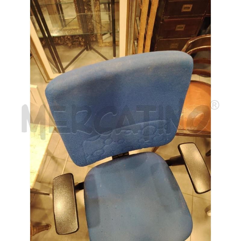 SEDIA UFFICIO BLU GIREVOLE  | Mercatino dell'Usato Roma eur 3