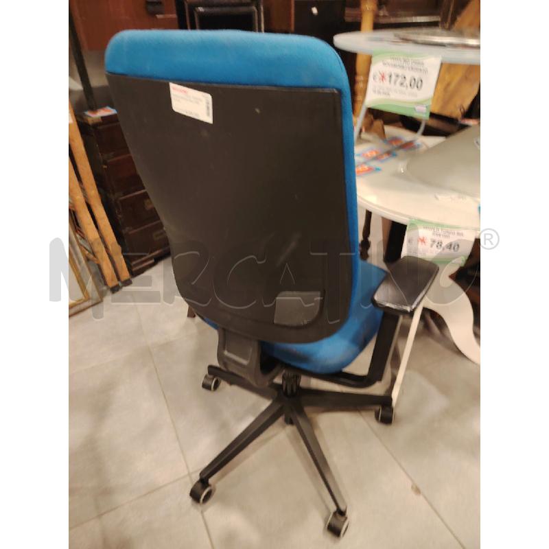 SEDIA UFFICIO BLU GIREVOLE  | Mercatino dell'Usato Roma eur 4