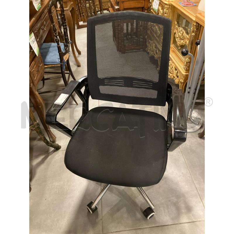 SEDIA UFFICIO NERA | Mercatino dell'Usato Roma eur 1
