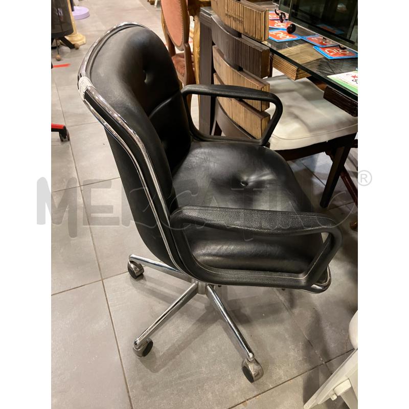 SEDIA UFFICIO NERA CROMO VINT | Mercatino dell'Usato Roma eur 2