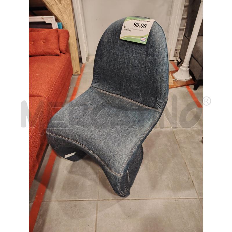 SEDIA VINTAGE S/JEANS | Mercatino dell'Usato Roma eur 1