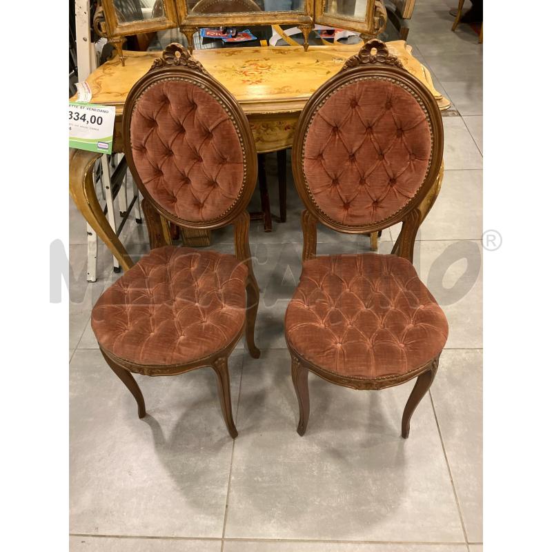 SEDIE COPPIA LEGNO T/ROSSO | Mercatino dell'Usato Roma eur 1