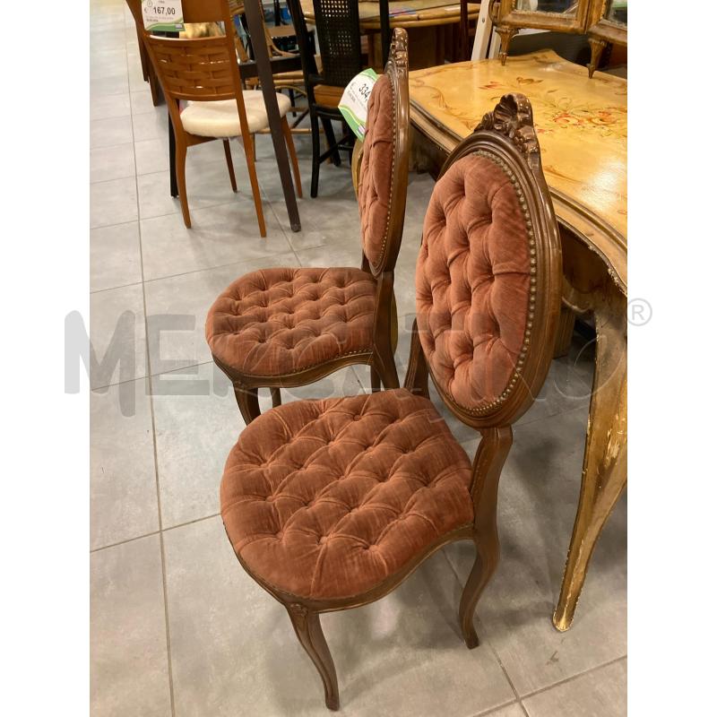 SEDIE COPPIA LEGNO T/ROSSO | Mercatino dell'Usato Roma eur 2