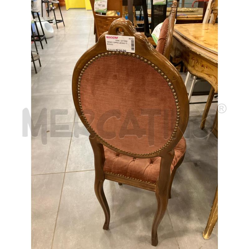 SEDIE COPPIA LEGNO T/ROSSO | Mercatino dell'Usato Roma eur 3