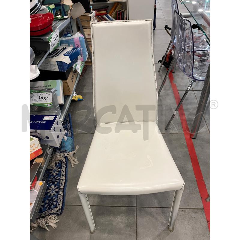 SEDIE PZ.4 CATTELAN CUOIO BIA  | Mercatino dell'Usato Roma eur 1