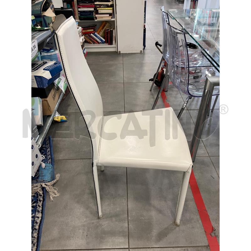 SEDIE PZ.4 CATTELAN CUOIO BIA  | Mercatino dell'Usato Roma eur 2